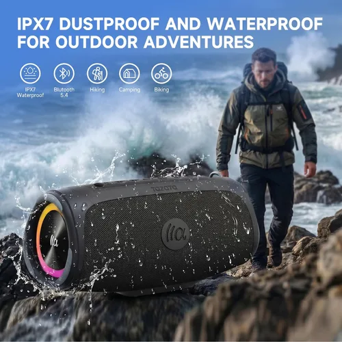 Vista 3 de TAZATA Altavoz al aire libre de Bluetooth, altavoz portátil de Bluetooth