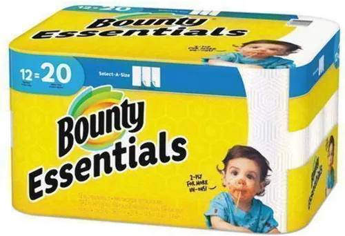 Vista 5 de Bounty 75720 Essentials Select-A-Size - Toallas de papel, 2 capas, 78 hojas/rollo, 12 rollos/cartón, 12 unidades (paquete de 1)