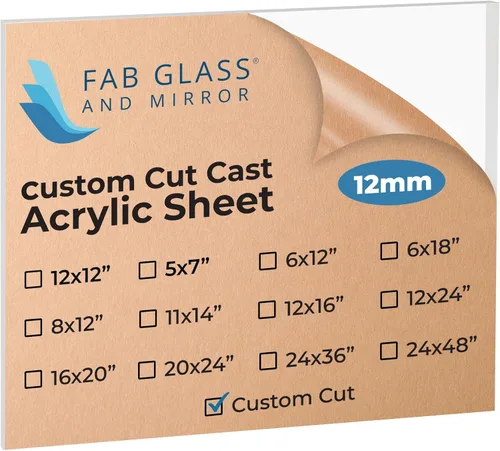 Vista 30 de Fab Glass and Mirror Hoja acrílica de plástico PET de 16 x 20 pulgadas de grosor para protección de estornudos, proyectos de manualidades, plexiglás