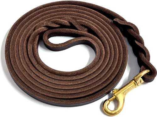 Vista 14 de Guiding Star Correa de cuero para perro de 6 pies, correas para perros grandes, resistente, suave, trenzada, hecha a mano, correa de entrenamiento