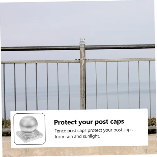Vista 6 de DOITOOL 4 tapas decorativas para postes de valla con forma de cubierta para diseño resistente a la intemperie, fácil instalación para mejorar