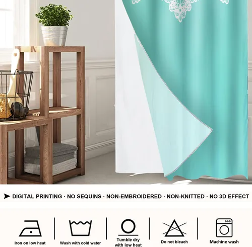 Vista 389 de Shrahala Father and Child Embracing No Hooks Shower Curtain with Snap in Liner Set, Tender Moment Captured Bathroom Décor Polyester Fiber Waterproof