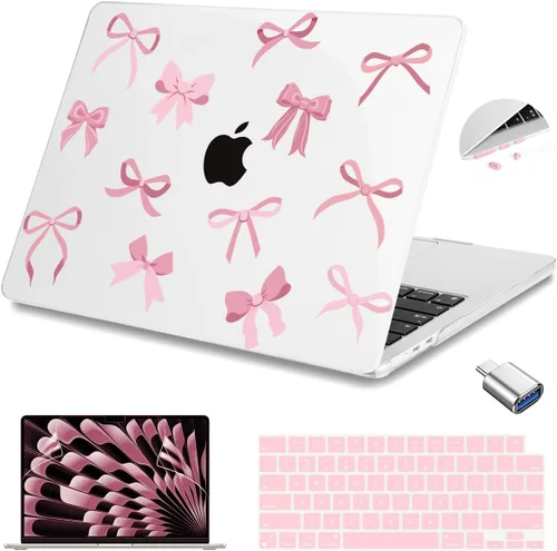 Vista 21 de Teryeefi Compatible con M4 M3 M2 MacBook Air de 15 pulgadas 2024 2023 Funda Modelo A3241 A3114 A2941 con Pantalla Liquid Retina, Cubierta Protectora