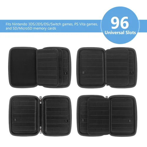 Vista 2 de New Nintendo Switch 3ds Game Card case, 96 Game Card Case JSVER Hard Carrying Case for Nintendo 3DS, 3DS XLNew 2DS XL LL,2DS, DS, DSi, DSi XL