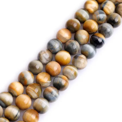 Vista 69 de GEM-Inside Cuentas sueltas de gemas de ojo de tigre azul lapislázuli de 8mm (0.31 pulgadas) color teñido redondas de cristal energético