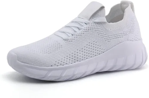JABASIC Women Casual Slip On Loafers Breathable Knit Walking Shoes Lightweight Sneakers