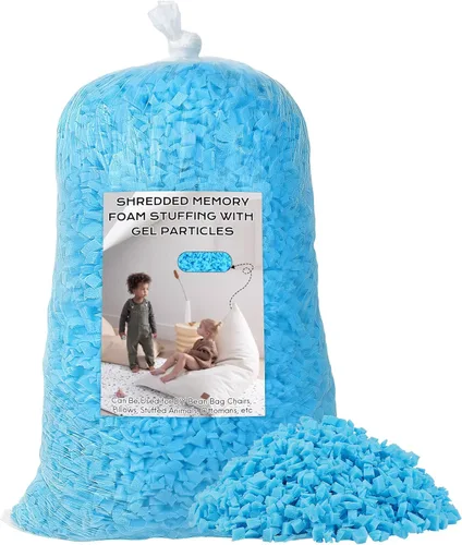 Relleno de puf, relleno de espuma viscoelástica triturada de 5 libras, relleno de silla de puf, recarga de relleno para puf, relleno de saco de