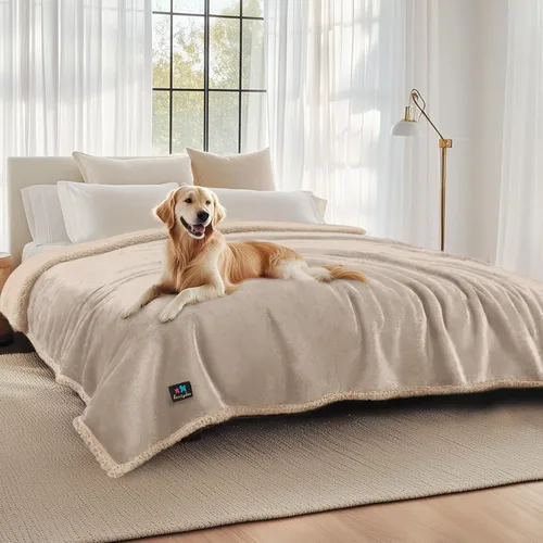 Vista 29 de Cobija impermeable para mascotas, a prueba de líquidos y orina, para sofá, cama, sillón, reversible, vellón, forro polar, protector de muebles