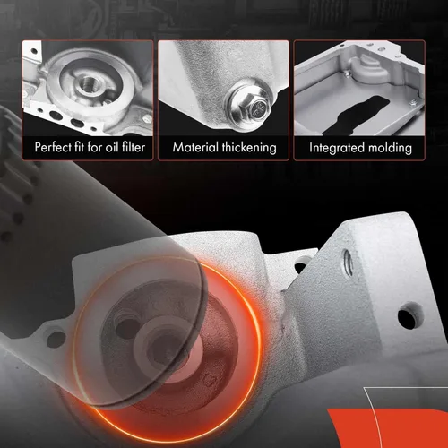 Vista 7 de A-Premium LS Swap - Kit de cárter de aceite de motor de perfil bajo, compatible con Chevy Nova Camaro Ventura Omega F-body LS1 LS2 LS3 LS6 5.7L 5.3L