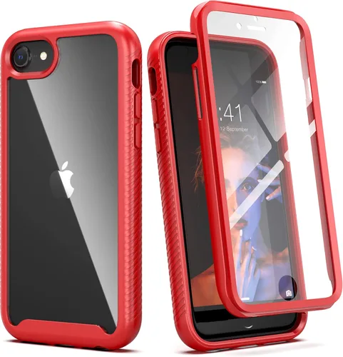 Vista 10 de IDweel para iPhone SE 2020, para iPhone 8 y 7 y SE 2022 (SE 2ª/3ª), funda protectora de cuerpo completo de ajuste delgado con amortiguación