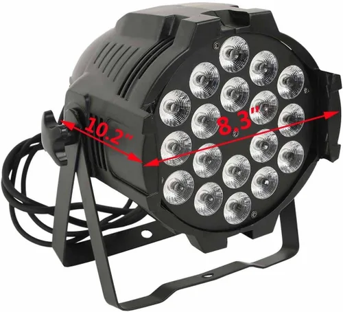 Vista 4 de TENGCHANG Luces LED DJ Par 18X15W RGBWA PAR64 Sound-Active Lighting Can para fiesta Stage KTV Disco Dance