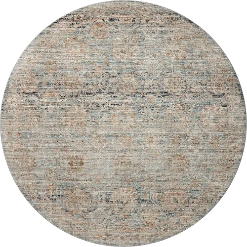 Vista 10 de Loloi Jean Stoffer Katherine Collection KES-02 Ocean/Coral 2'-7'' x 10'-0'', .25" Pile Height, Runner Rug