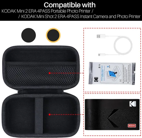 Vista 3 de Lebakort Funda rígida compatible con la impresora fotográfica portátil KODAK Mini 2 ERA 4PASS/KODAK Mini Shot 2 ERA 4PASS 2 en 1 cámara instantánea