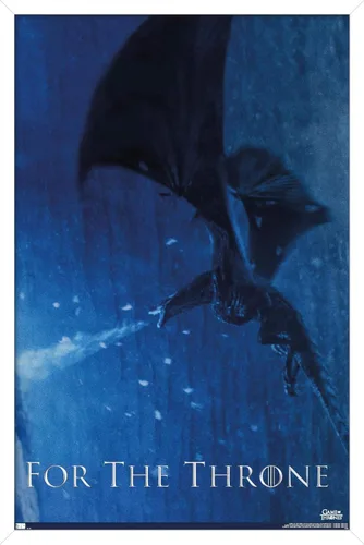 Vista 14 de Trends International Póster de pared Viserion Game of Thrones, 22.375 x 34 pulgadas, versión enmarcada en negro