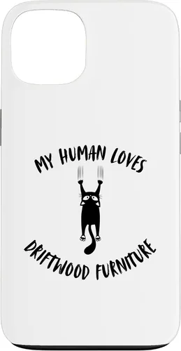 Vista 7 de iPhone 16 My Human Loves Driftwood Furniture - Cat Parent Hobby Lover Case
