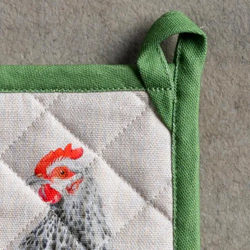 Vista 9 de Maison d' Hermine Juego de soportes para ollas 100% algodón, resistentes al calor, almohadillas calientes de 8 x 8 pulgadas con bucle para barbacoa