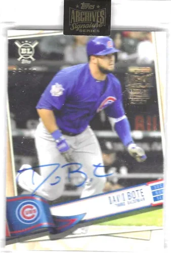 David Bote 2019 Topps Archives Signature Series Encased Auto #d 36/40 - Baseball Slabbed Autographed Cards