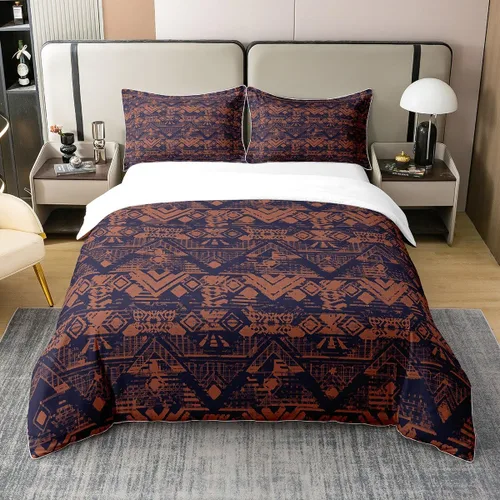 Vista 21 de Erosebridal - Juego de funda de edredón bohemia 100% algodón orgánico, diseño ondulado, cama individual, funda de edredón bordada con arco iris