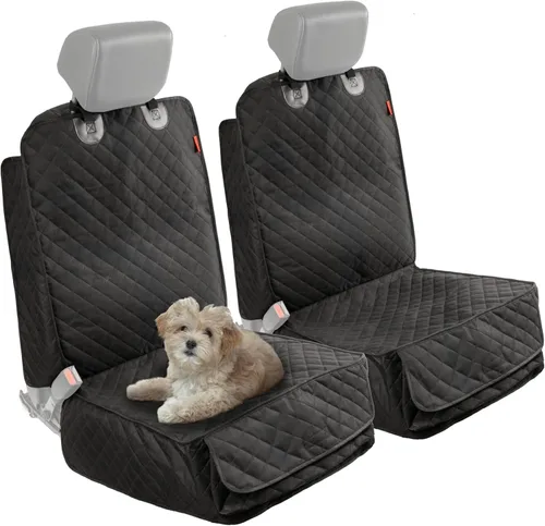 Vista 11 de Lusso Gear Funda de asiento de coche para perro, impermeable, antideslizante, protector de asiento trasero de automóvil, funda de asiento trasero