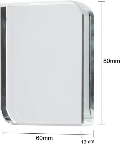 Vista 2 de ITODA Personalized Picture Crystal Frame Custom Print with Your Photo Personalized Customized 3D Glass DIY Picture Plaque Frames for Wedding