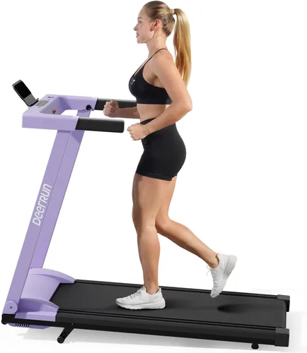 Vista 8 de DeerRun Cintas de correr para el hogar con inclinación y asas, cinta de correr plegable de 3.0 HP para espacios pequeños, máquina de correr plegable