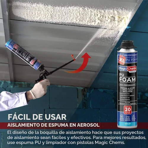 Vista 2 de Magic Chems - Aislamiento de espuma en aerosol, relleno de poliuretano, 1 paquete de 25.4 onzas