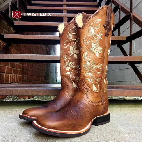Vista 8 de Twisted X Ruff Stock de 13 pulgadas para mujer, punta cuadrada ancha