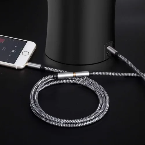Vista 5 de Tan QY Cable de Extensión de Audio 1 pie, Cable de Extensión de Audio Auxiliar Estéreo de 3.5mm, Conector Estéreo Macho a Hembra para Teléfonos
