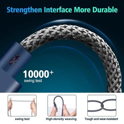 Vista 4 de Cable de carga rápida USB C a Mag 3 de 140 W, 6.6 pies, compatible con MacBook Air 2022 M2, MacBook Pro 2021 M1 Pro y Max Chip de 14 pulgadas y 16