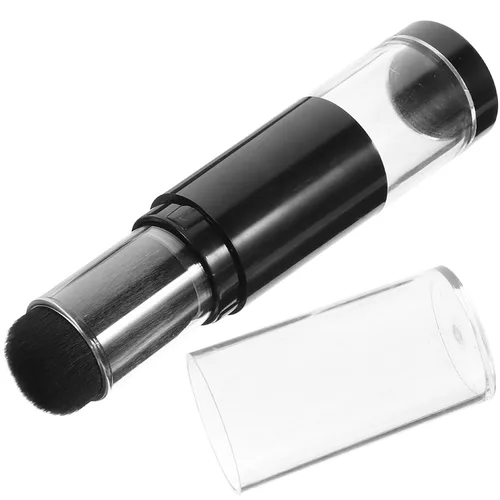 Vista 2 de Brocha de base de maquillaje, cepillo de polvo con botella recargable, cepillo de base de viaje para cosméticos en polvo