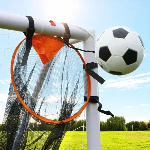 Paquete de 2 objetivos de fútbol portátiles, red de esquina, objetivo de fútbol juvenil, red de fútbol juvenil, portero, práctica de portero,
