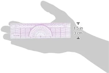 Vista 3 de Westcott Regla transportadora, 5.9 in, transparente (W-5)