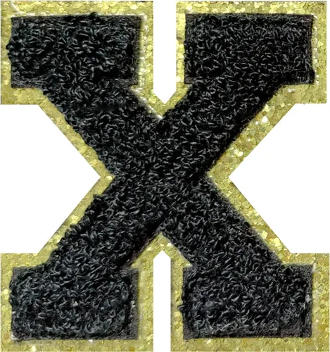 Vista 72 de 4 parches de letras de felpilla negra, parches de letras termo-adhesivas de 2.2", parches de letras de felpilla para ropa (S)