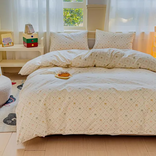 BlueBlue Juego de funda de edredón para niños, ropa de cama 100% algodón, 1 funda de edredón de dibujos animados y 2 fundas de almohada para niños,