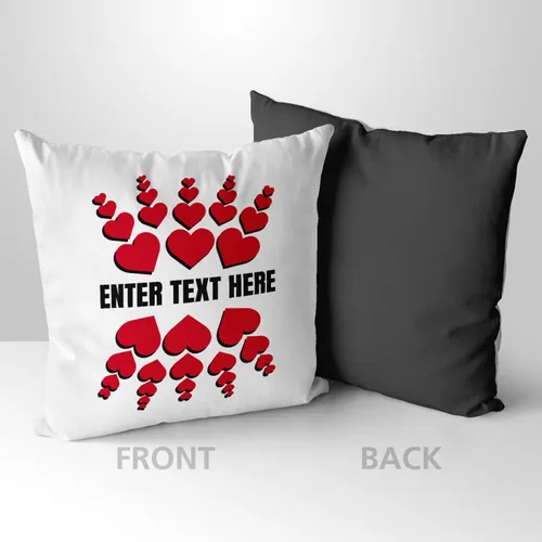 Vista 2 de Almohada personalizada de San Valentín, almohada personalizada, regalos de San Valentín, regalos para mujeres, regalos para ella, regalos Negro