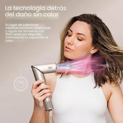 Vista 4 de Shark HD430REF (Reacondicionado) Sistema de Secado y Estilizado FlexStyle Air, Potente Cepillo Secador de Pelo y Multi-Moldeador con Rizadores