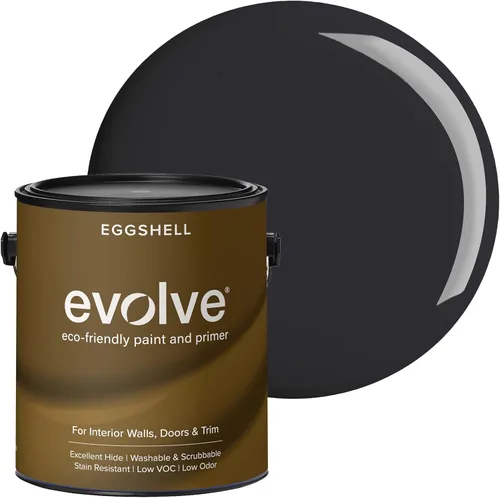 Vista 86 de EVOLVE Pintura e imprimación para interiores, cáscara de huevo (blanco alabastro), 1 galón, cobertura de una capa, excelente oculto, bajo contenido
