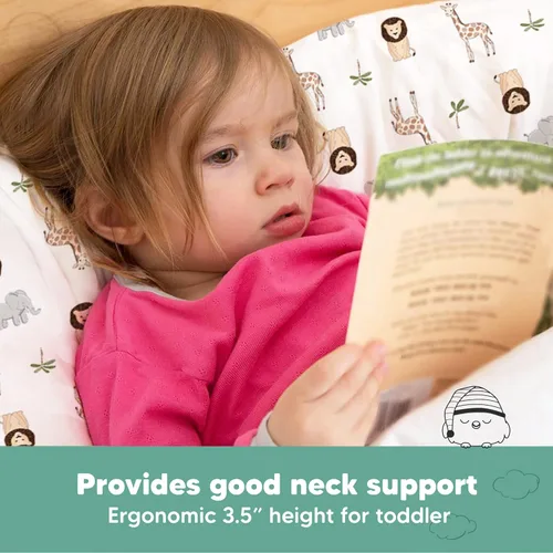 Vista 240 de KeaBabies - Almohada con funda para niños pequeños, almohada My Little Dreamy de 13 x 18 pulgadas (ABC Land)