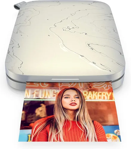 Vista 2 de HP Sprocket Select - Impresora fotográfica instantánea a color portátil para dispositivos Android e iOS, paquete de inicio