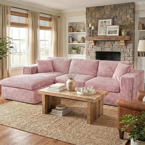 Shintenchi Boneless Couches for Living Room,Modular Sectional Sofa with Deep Seat,Memory Foam Cloud Couch with L Shaped Oversized Chaise,No Assembly