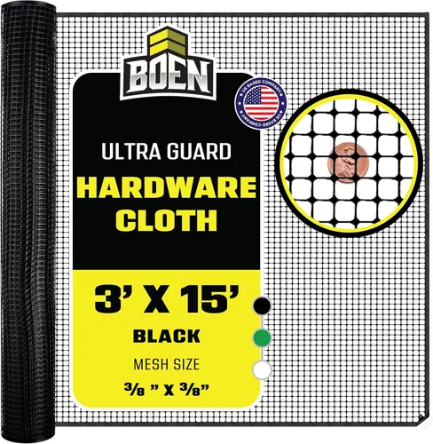 Vista 8 de BOEN Red de Malla de Plástico para Ferretería 2' x 15' Negro, Barrera Protectora de Árboles contra Conejos, Ciervos y Roedores, Protector