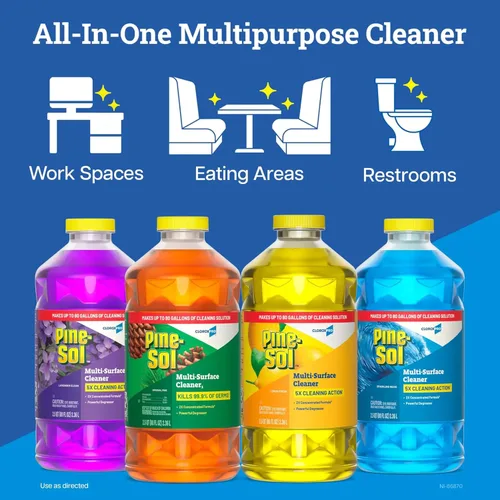 Vista 9 de CloroxPro Pine-Sol Limpiador multisuperficie, limpiador multiusos, pino original, 80 onzas líquidas (el paquete puede variar)