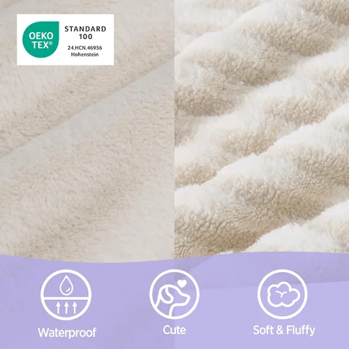 Vista 3 de LE SURE Cama Linda para Perros Pequeños, Camas Ortopédicas Impermeables para Mascotas Pequeñas con Lados, Sofá de Espuma de Huevera con Fondo