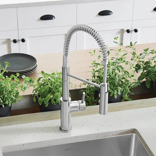Vista 7 de Blanco Catris 1.5 GPM - Grifo de cocina extraíble con un solo orificio