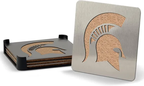 Vista 22 de YouTheFan NCAA Boasters, juego de posavasos de 4 piezas