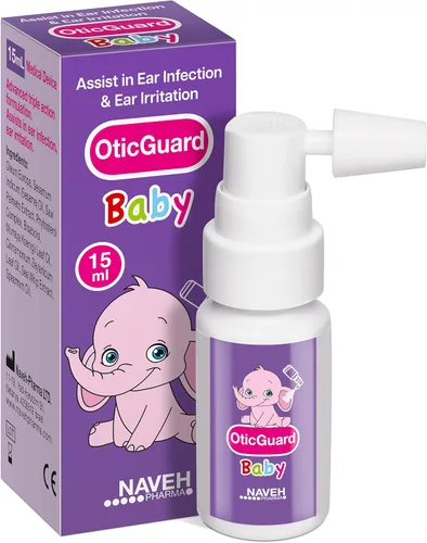 NAVEH PHARMA Gotas Oticas Otic Guard para Bebés – Aceite Natural para la Eliminación de Cera y Alivio de Infecciones – Limpiador Suave para Oídos de
