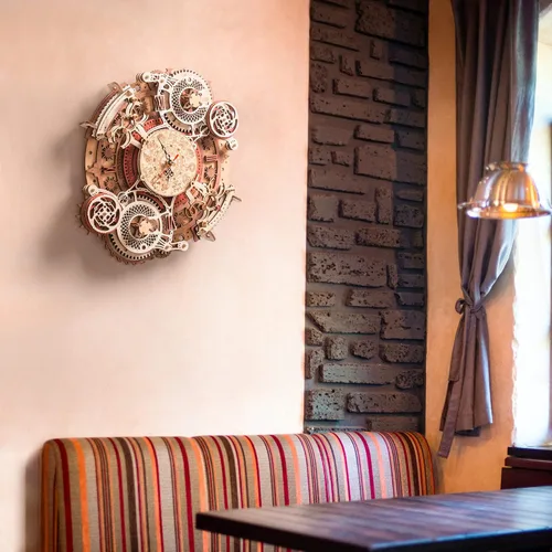 Vista 3 de ROKR - Rompecabezas de madera 3D para adultos - Kit de rompecabezas de reloj de madera - Kits de modelo de madera para construir para adultos