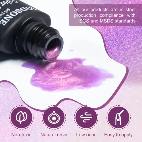 Vista 7 de JODSONE - Kit de esmalte de uñas de gel de 23 piezas, conjunto de esmalte de uñas de gel clásico de moda colorida, 3 botellas de capa base mate