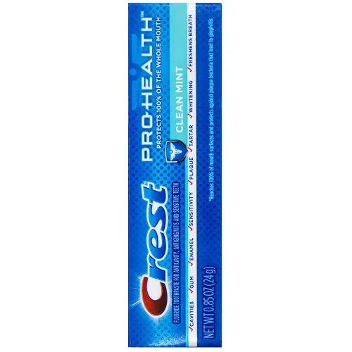 Vista 4 de Crest Pro-Health, Pasta Dental de Clean Mint, 0.85 oz (24g) - Paquete de 10