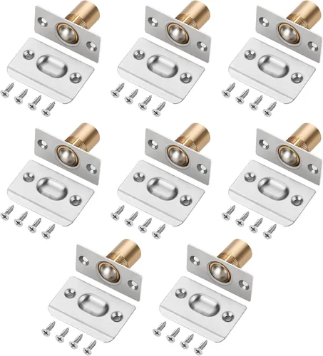 Vista 12 de Ravinte Pestillo de puerta de bola ajustable, pestillo de puerta con rodamiento de bolas de armario, cuerpo de latón macizo y placa de acero Negro